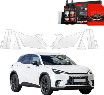 Zdjęcie produktu dla Folia ochronna 14 w 1 Grizz Protector na słupki B, C i D – Lexus LBX (2023–2025)