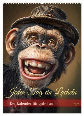 Produktbild von Jeden Tag ein Lächeln (Wandkalender 2027 DIN A2 hoch), CALVENDO Monatskalender