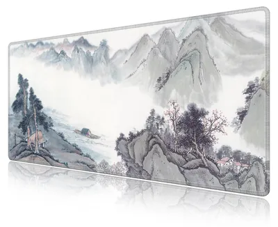 Immagine prodotto di Tappetino da scrivania grande con poggiapolsi per mouse, dimensioni 100x50x0,3 cm, antiscivolo, bordi cuciti