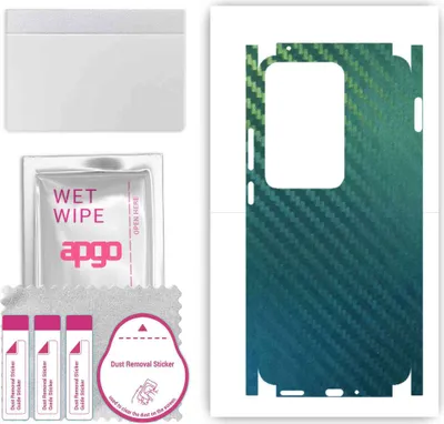 Produktbild von apgo Rückseite + Seiten Schutzfolie, Skin, kompatibel mit Oppo Reno11 F, Hinten Displayschutzfolie aus Vinylfolie, kratzfest, einfache Montage - Kohlenstoff-Chamäleon CAKA1