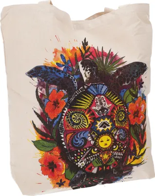 Produktbild von No Time Shopper Tasche, Stabile Einkaufstasche, Strandtasche, Yogatasche - Turtle, Uni - Erwachsene, Mehrfarbig, Baumwolle, 48*45*13 cm, Bunter Stoffbeutel