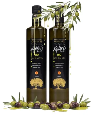 Produktbild von Kanakis | Olivenöle 2x750 ML - Kaltgepresst - Aus Griechenland - Natives Olivenöl Extra - EVB - Hoher Polyphenolgehalt - ohne Bitterkeit - Glasflasche