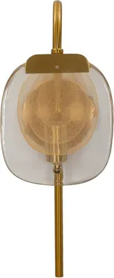 Zdjęcie produktu dla FURNLUX Lustro ścienne koniczyna złota 114 cm / Kolor główny: złoty / Wymiary: 114 x 81 x 7 cm