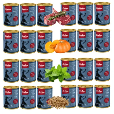 Zdjęcie produktu dla Mokra Karma dla Psów LOVIRA Jagnięcina z Dynią i ziołami 92,6% mięsa | 24 x 400g