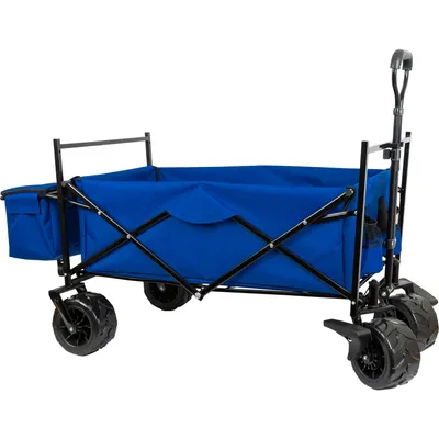 Image de Chariot à tirer pliable de jardin avec toit PESTAK 120 x 60 x100 cm