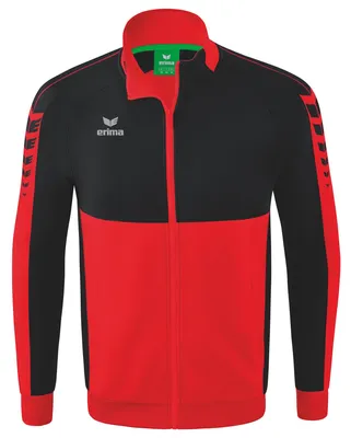 Produktbild von Erima Six Wings Worker Jacke Rot/Schwarz Junior - 140