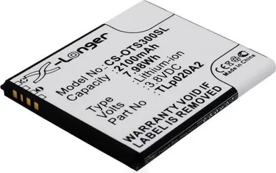 Produktbild von Akku für Alcatel One Touch Pop S3 Li-Ion 3,8 Volt 2100 mAh schwarz