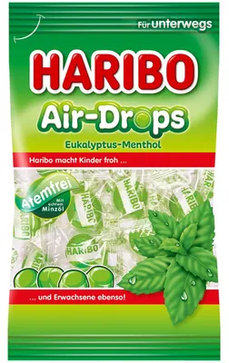 Produktbild von Haribo Air-Drops Eukalyptus-Menthol 100g