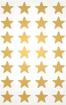 Produktbild von Sticker - 7,8x12,5 cm - Weihnachten - 28 Goldsterne