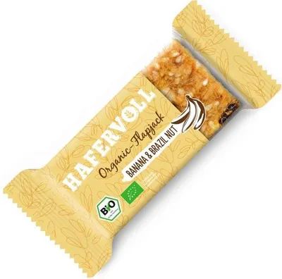 Produktbild von Hafervoll Organic-Flapjack Banana & Brazil Nut 60g