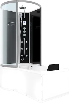 Produktbild von Kombination Badewanne Dusche K50-R33 Duschtempel 100x170 cm