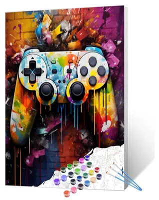 Malen nach Zahlen Set 40x50 cm Graffiti Kunst Leinwand