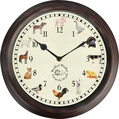 Produktbild von Wanduhr - mit Bauernhoftieren und Gerauschen - 30 x 5 cm