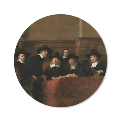Produktbild von MuchoWow® Mauspad Mousepad Die Stahlmeister - Gemälde von Rembrandt van Rijn 50x50 cm - Mousepads - Maus Mat - Pad - Mausunterlage - Vinyl