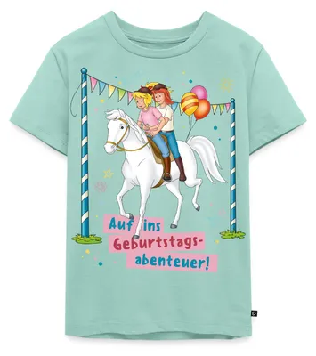Produktbild von Spreadshirt Bibi & Tina Geburtstagsabenteuer Geburtstag Kinder Premium T-Shirt, 98/104 (2 Jahre), Mint