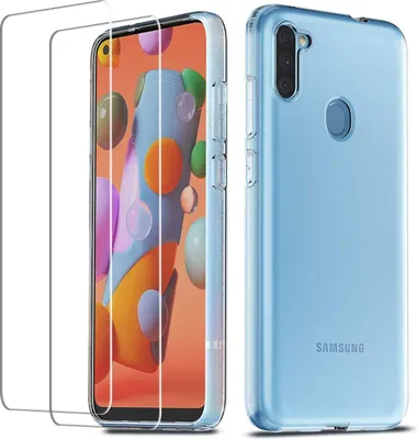 Produktbild von Hülle für Samsung Galaxy A11/M11 Silikon + 2x gehärtetes Glas SM-A115F