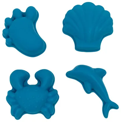 Produktbild von Scrunch Sandformen blau Silikon Spielzeug für Kinder
