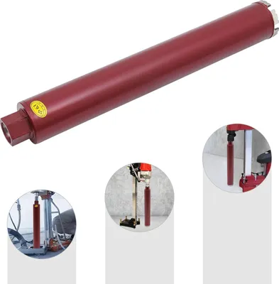 Produktbild von Diamant-Kernbohrkrone - Lochsäge 63 mm - 450 mm Länge - Trocken/Nass Bohren - Für Beton & Ziegel - 22 mm Gewinde - 10 mm Diamantsegmente - Rot
