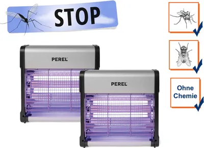 Produktbild von 2er Set elektrische Stechmückenfallen, Insektenvernichter mit UV Licht 30m²