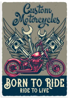 Produktbild von ARTland Wandbild Alu für Innen & Outdoor Born to ride Größe: 50x70 cm