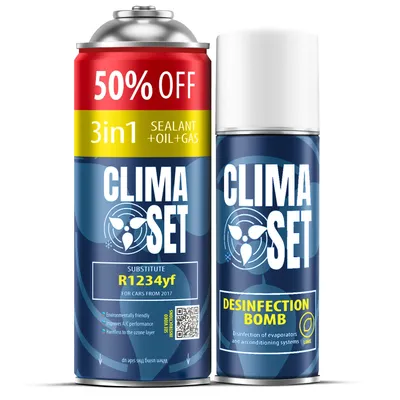Produktbild von Auto-Klimaanlagen-Set 3in1 R1234yf 470 g, Klimaanlagen-Erfrischer