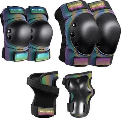 Produktbild von Schützerset Kinder Schützerset Schutzausrüstung Kinder Knieschoner Ellenbogenschoner Rollschuhe Schützerset für Skateboard Inlineskating Waveboard
