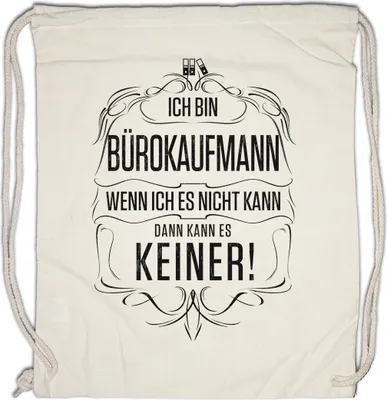 Produktbild von Urban Backwoods Ich Bin Bürokaufmann, Turnbeutel, Farbe: Beige