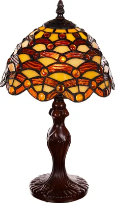 Produktbild von Birendy Tischlampe  Tiffany Waben Steine Tiff156 Motiv Lampe Dekorationslampe