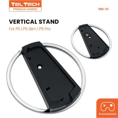 Produktbild von Teltech Ständer für PS5, PS5 Slim, PS5 Pro Schwarz TGC-06