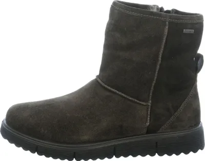 A single brown boot is shown against a white background.