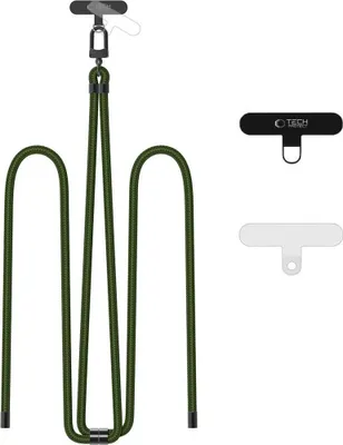 Produktbild von Tech-Protect C7S Rope Crossbody Strap Hunter Grün/Schwarz