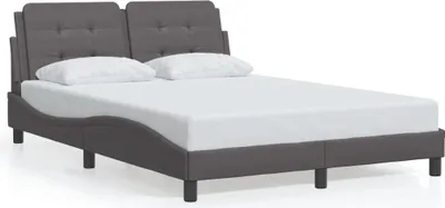 Image de vidaXL Cadre de lit sans matelas "Zadar" gris 120x200 cm similicuir