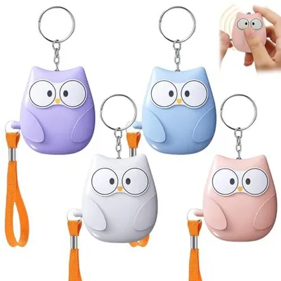 Produktbild von 4 Stück Taschenalarm - 130 dB Selbstverteidigung mit LED-Licht - Modell WLQ-RA508-JBQ