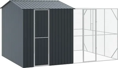 Obrázek produktu pro vidaXL Klec pro ptáky antracitová 425 x 304 x 247 cm Pozinkovaná ocel