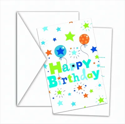 Produktbild von 12x Happy Birthday Junge Einladungskarten mit Umschlag