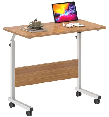 Höhenverstellbarer Computertisch 80x40 cm, mobil, mit Rollen