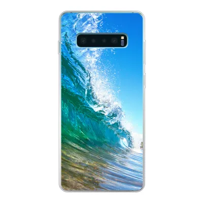 Produktbild von MuchoWow® Handyhülle Schutzhülle Hülle für Samsung Galaxy S10 Plus Nahaufnahme einer Welle, die sich vor der Küste von Hawaii bricht Silikon Softcase Handy Hülle - Schutzhülle