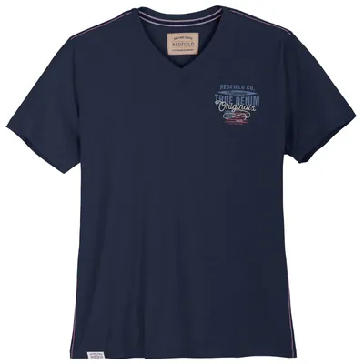 Produktbild von Redfield XXL T-Shirt V-Neck modisch denimblau