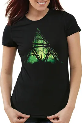 Produktbild von style3 Nature Triforce Damen T-Shirt link hyrule gamer, Größe:S
