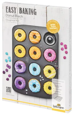 Produktbild von BIRKMANN 12er Mini-Donut-Blech, L 37 x B 26 cm, Mit Antihaftbeschichtung