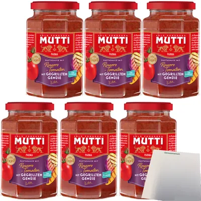 Produktbild von Mutti Pasta Sauce mit gegrilltem Gemüse 6er Pack (6x400g Glas) + usy Block