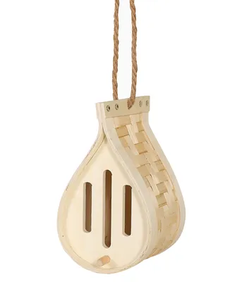 Produktbild von Dehner Natura Premium Insektenhotel Lepido, Insektenhaus / Nistkasten für Bienen/Schmetterlinge/Käfer, ca. 21 x 13.5 x 13 cm, Bambus/Sperrholz, natur