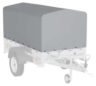 Produktbild von UNITRAILER Anhängerplane 200x106 cm Grau Hochplane 80 cm