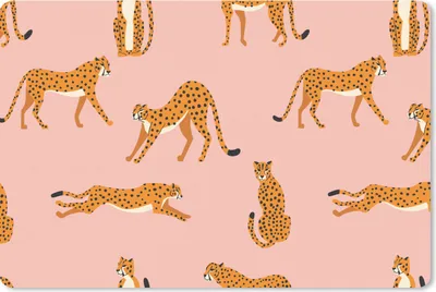 Produktbild von MuchoWow® Schreibtischunterlage Gepard - Muster - Katze 60x40 cm - XXL Mauspad - Großes Mauspad