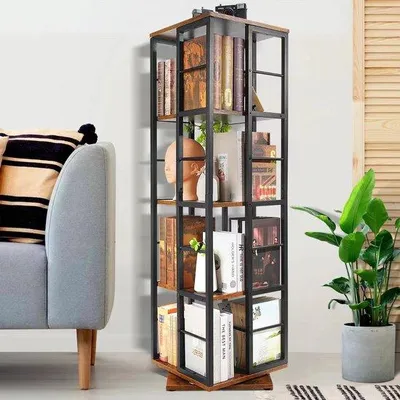 Produktbild von Faltbare Bücherregal mit 5 Etagen für engere Zimmer