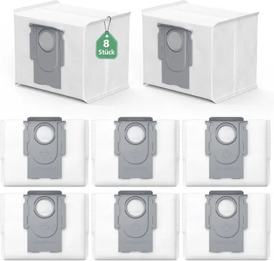 Produktbild von 8 Pack Staubbeutel kompatibel mit Roborock S8 Pro Ultra /Q5 Max+/S7 MaxV Ultra/Q7+ /Q8 Max+/S8 Maxv Ultra/Q5 Pro+/Q7 L5+/M5+ Staubsauger, 3,4L Große Kapazität Staubsaugerbeutel Ersatzbeutel