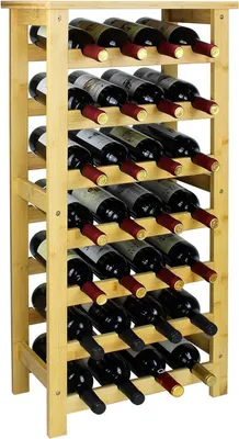 Produktbild von Weinregal Bambus 28 Flaschen 7 Etagen Küche Keller Bar Natural