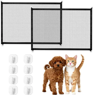 Obrázok produktu pre Bezpečnostná brána 110x72 cm, 2 ks, pre schody, bez vŕtania, pre domáce zvieratá