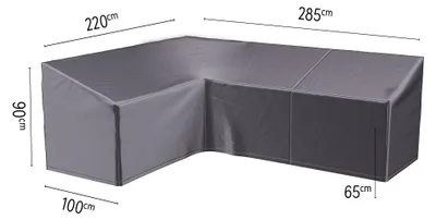 Produktbild von Lounge-Bezug L HB 285 x 220 x 100 x H 65/90 cm links anthrazit AeroCover