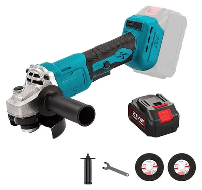 Image de Meuleuse d'angle sans fil - Meuleuse de découpe - 125 mm - Moteur sans balais - 21 V - 1000 W - 13 000 tr/min - Livrée avec 1 batterie